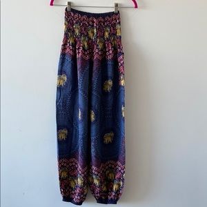 High Thai Yoga Harem Pants Elephant design